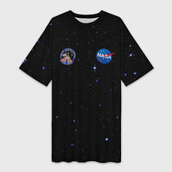 Женская длинная футболка NaSa Space Космос Наса