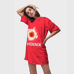 Футболка женская длинная Phoenix, цвет: 3D-принт — фото 2