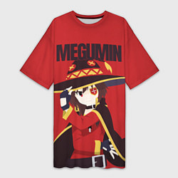 Женская длинная футболка Megumin