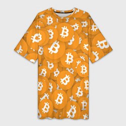 Женская длинная футболка Я БИТКОИН I AM BITCOIN