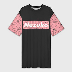 Женская длинная футболка NEZUKO НЕЗУКО КАМАДО
