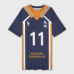 Женская длинная футболка KARASUNO 11 ФОРМА КАРАСУНО