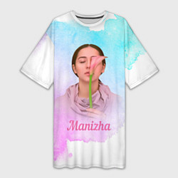 Женская длинная футболка Манижа Manizha