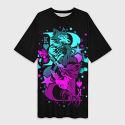 Футболка женская длинная BEASTARS, Легоши и Луи, цвет: 3D-принт