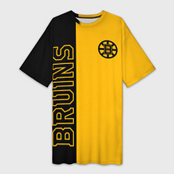 Футболка женская длинная NHL BOSTON BRUINS, цвет: 3D-принт