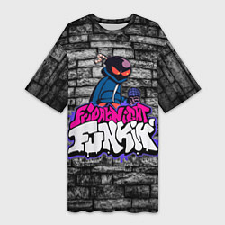 Женская длинная футболка Friday Night Funkin Bomb man B