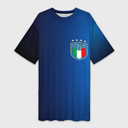 Футболка женская длинная Сборная Италии, цвет: 3D-принт