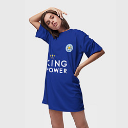 Футболка женская длинная №9 Leicester City, цвет: 3D-принт — фото 2