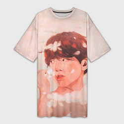 Футболка женская длинная J-Hope ART, цвет: 3D-принт