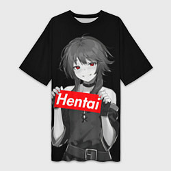 Футболка женская длинная Megumin Hentai, цвет: 3D-принт