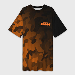 Женская длинная футболка KTM КТМ CAMO RACING