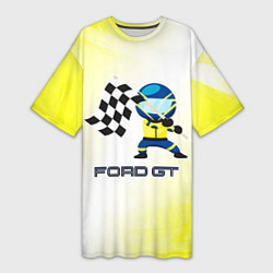 Футболка женская длинная Ford - Racing, цвет: 3D-принт