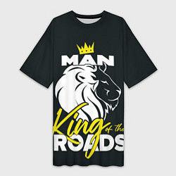 Футболка женская длинная Man king of the roads, цвет: 3D-принт