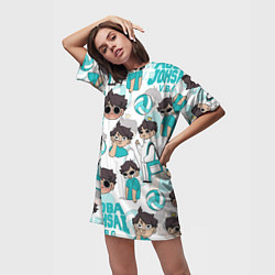 Футболка женская длинная ТООРУ ОЙКАВА OIKAWA TORU, цвет: 3D-принт — фото 2