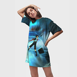 Футболка женская длинная Номер 5 Академия Амбрелла Z, цвет: 3D-принт — фото 2