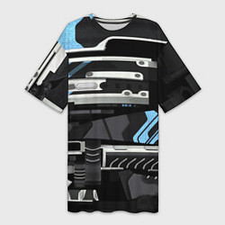 Футболка женская длинная CS VULCAN STEEL ВУЛКАН, цвет: 3D-принт