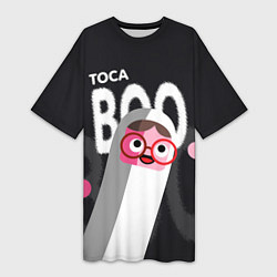 Футболка женская длинная Toca Boo, цвет: 3D-принт