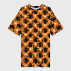 Футболка женская длинная Пауки, цвет: 3D-принт