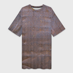 Футболка женская длинная Ржавый металл, цвет: 3D-принт