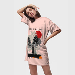 Футболка женская длинная Fushiguro Megumi Jujutsu Kaisen, цвет: 3D-принт — фото 2