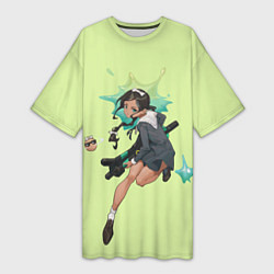 Футболка женская длинная Aonuma Neiru, цвет: 3D-принт