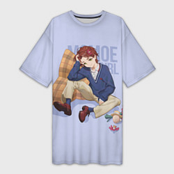 Футболка женская длинная Momoe Girl, цвет: 3D-принт