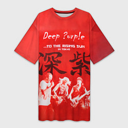 Футболка женская длинная Deep Purple To The Rising Sun, цвет: 3D-принт