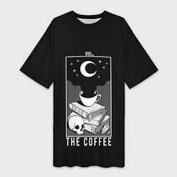 Футболка женская длинная The Coffee Occult, цвет: 3D-принт