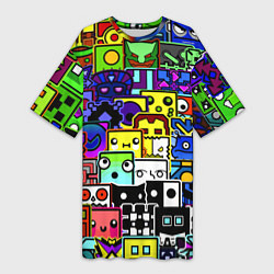 Женская длинная футболка Geometry Dash: All Skins