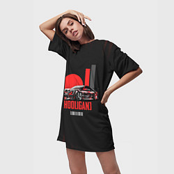 Футболка женская длинная HOOLIGAN HOONIGAN, цвет: 3D-принт — фото 2