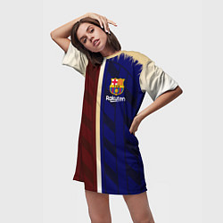 Футболка женская длинная Barcelona Форма, цвет: 3D-принт — фото 2