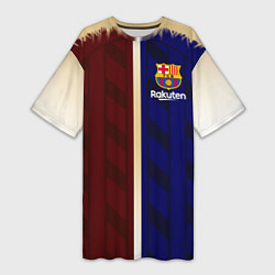 Футболка женская длинная Barcelona Форма, цвет: 3D-принт