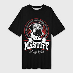 Женская длинная футболка Мастиф Mastiff
