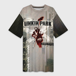 Футболка женская длинная Hybrid Theory Live Around The World - Linkin Park, цвет: 3D-принт