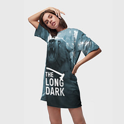 Футболка женская длинная The Long Dark медведь, цвет: 3D-принт — фото 2