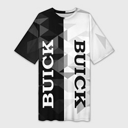 Футболка женская длинная Buick Black And White, цвет: 3D-принт