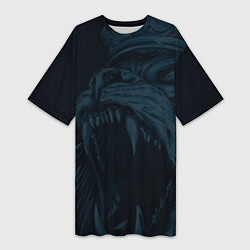 Женская длинная футболка Zenit lion dark theme
