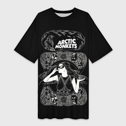 Женская длинная футболка Arctic monkeys Art