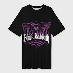Футболка женская длинная Black Sabbat Bat, цвет: 3D-принт