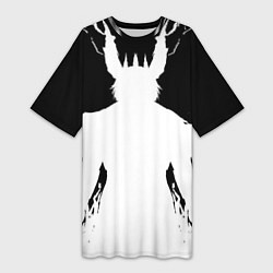 Женская длинная футболка DEMON ZXC