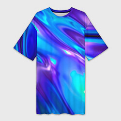 Женская длинная футболка Neon Holographic