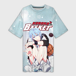 Футболка женская длинная Kuroko no Basuke, цвет: 3D-принт