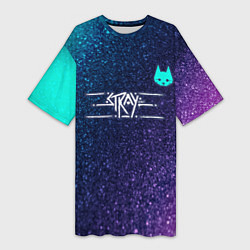 Футболка женская длинная Stray, цвет: 3D-принт