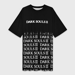 Женская длинная футболка Dark souls 2 темные души