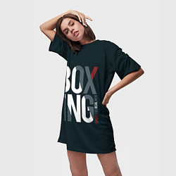 Футболка женская длинная Бокс - Boxing, цвет: 3D-принт — фото 2