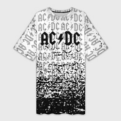 Женская длинная футболка ACDC rock