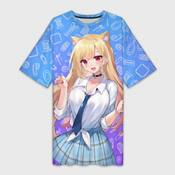 Женская длинная футболка Эта фарфоровая кукла влюбилась