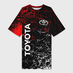 Женская длинная футболка Toyota брызги
