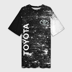 Женская длинная футболка Toyota - Grunge