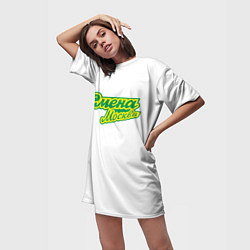 Футболка женская длинная Смена Москва, цвет: 3D-принт — фото 2